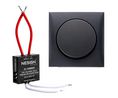 Wall Push-Button Dimmer Matte, INTEGRO, Flush Mount, 125W, IP20, Anthracite